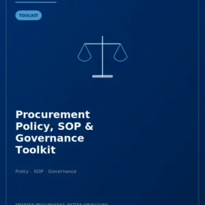Procurement Policy/SOP & Governance Toolkit — Deluxe Konsignment toolkit cover