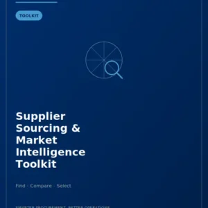 Supplier Sourcing & Market Intelligence Toolkit — Deluxe Konsignment toolkit cover