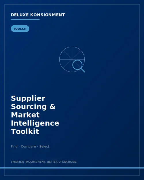 Supplier Sourcing & Market Intelligence Toolkit — Deluxe Konsignment toolkit cover