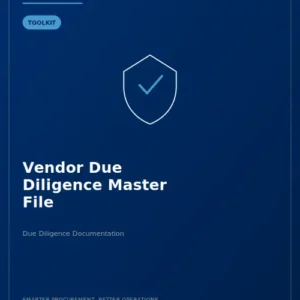 Vendor Due Diligence Master File — Deluxe Konsignment toolkit cover