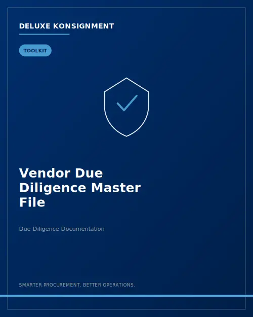 Vendor Due Diligence Master File — Deluxe Konsignment toolkit cover
