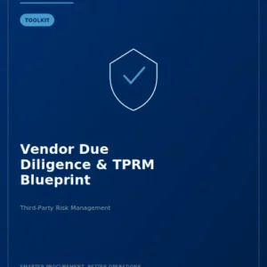 Vendor Due Diligence & TPRM Blueprint — Deluxe Konsignment toolkit cover
