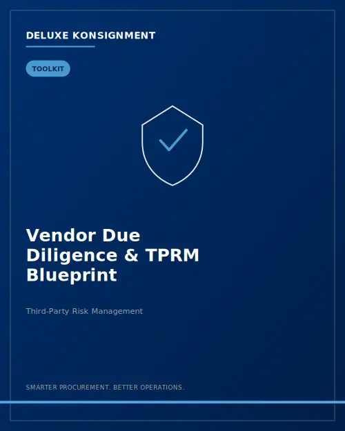 Vendor Due Diligence & TPRM Blueprint — Deluxe Konsignment toolkit cover